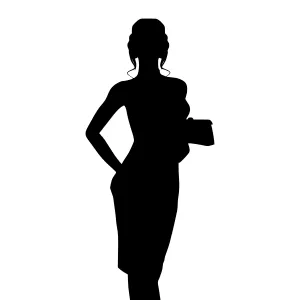 Silhouette Woman Fashion Dress Elegant