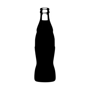 Coca-Cola Bottle Silhouette Black & White