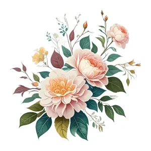 Elegant Rose Bouquet Illustration
