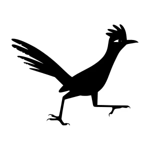 Silhouette Roadrunner Vector Illustration