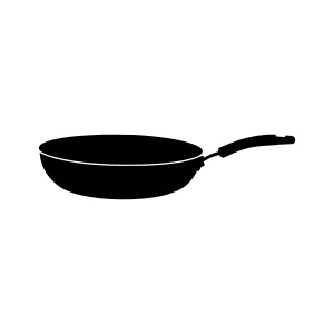 Silhouette Nonstick Frying Pan - Minimalist Icon