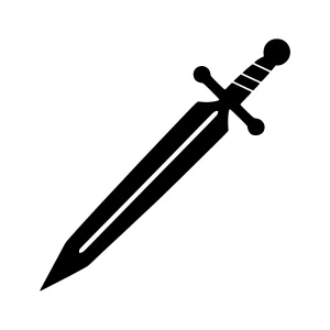 Black Sword Icon - Vintage Style
