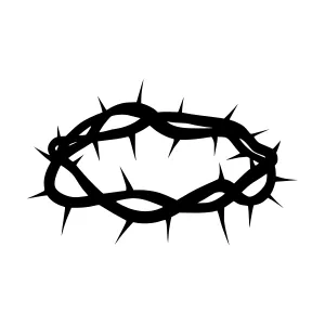 Black Crown of Thorns - Minimalist Graphic