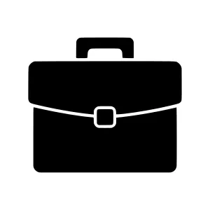 Black Briefcase Icon - Business Vector