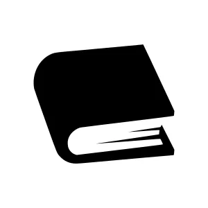 Black Book Icon - Simple Flat Design
