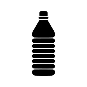 Plastic Water Bottle Icon - Simple Outline