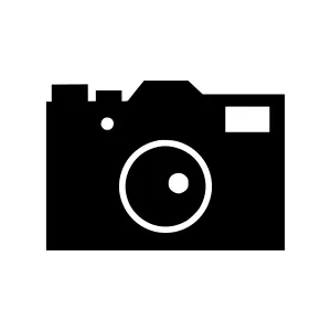 Camera Icon - Black Silhouette