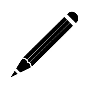 Black Pen Icon - Simple Line Art