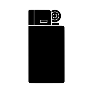 Minimalist Camera Icon - Black on White