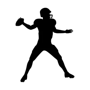 American Football Player Silhouette