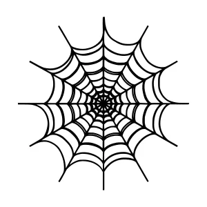 Black Spider Web Vector Graphic
