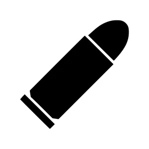 Bullet Icon - Black Outline Vector