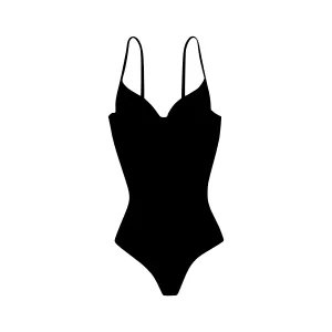 Silhouette Swimsuit - Black Outline