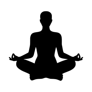 Silhouette Yoga Pose Meditation