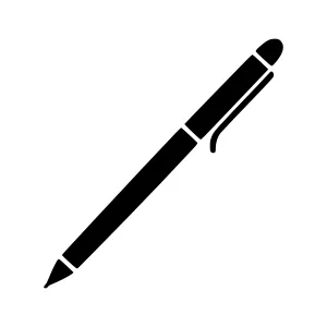 Black Pen Icon - Simple Line Art