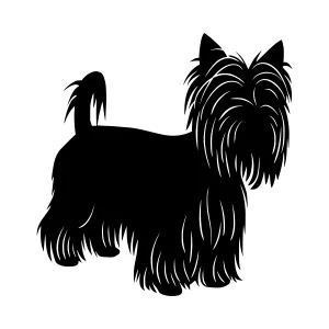 Yorkshire Terrier Silhouette Vector Illustration