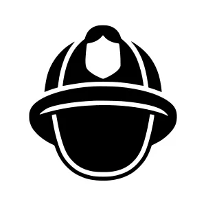 Firefighter Helmet Icon - Vector Illustration