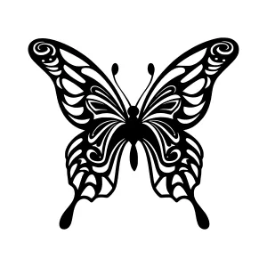 Elegant Butterfly Silhouette Vector Art