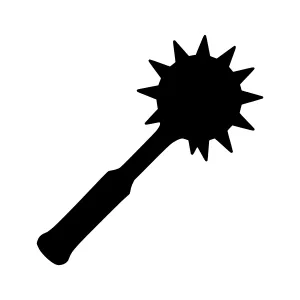 Black Mace Icon - Vector Illustration