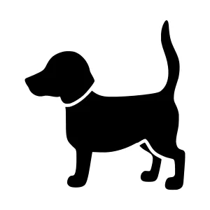 Beagle Silhouette Icon - Vector Illustration