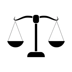 Balance Scales Icon - Vector Illustration