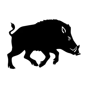 Silhouette Pig Vector Illustration