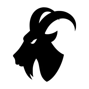 Geometric Goat Logo Silhouette