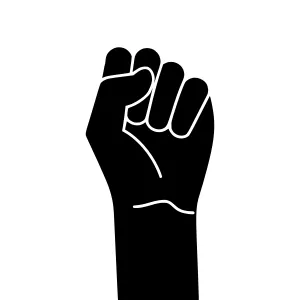 Black Fist Silhouette Vector Illustration