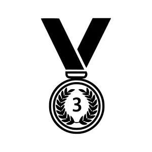 Medal Award Icon - Number 3