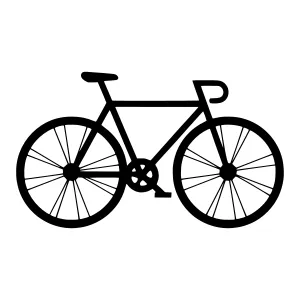 Black Bicycle Silhouette Vector Illustration