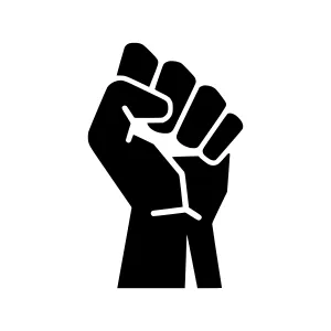 Black Fist Symbol Vector Icon
