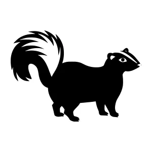 Silhouette Skunk Vector Illustration