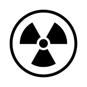 Radioactive Symbol Icon - Black & White