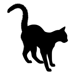 Black Cat Silhouette - Vector Graphic