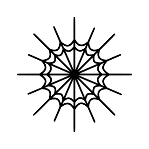 Black Spider Web Icon - Vector Graphic