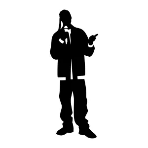 Silhouette Rapper Music Icon Vector