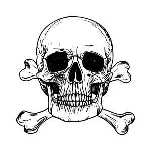Skull and Crossbones - Vintage Illustration