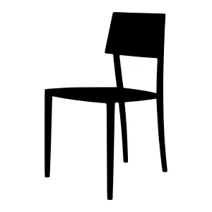 Black Chair Silhouette Vector Illustration