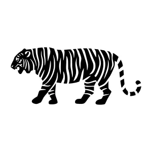 Zebra Tiger Silhouette Vector Illustration