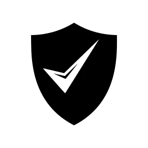 Shield Icon with Checkmark - Vector Illustration