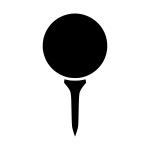 Golf Tee Icon - Simple Silhouette