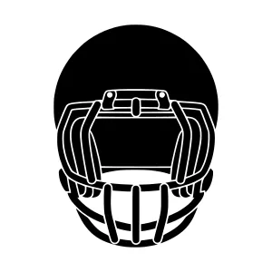 Silhouette Football Helmet - Minimalist Design