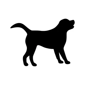 Black Dog Silhouette Vector Illustration