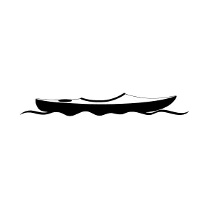 Silhouette Boat Vector Icon - Minimalist Design