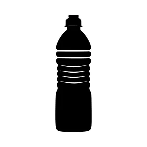 Plastic Water Bottle Silhouette Icon