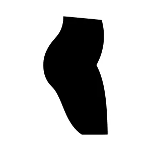 Silhouette Woman Figure - Minimalist Black Outline
