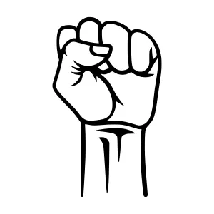 Black Fist Illustration - Power Gesture