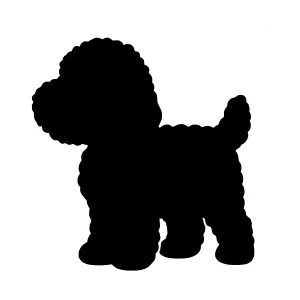 Black Poodle Silhouette Vector Illustration