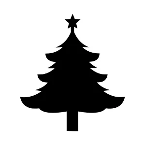 Black Christmas Tree Silhouette
