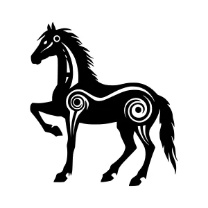 Celtic Horse Tribal Vector Illustration